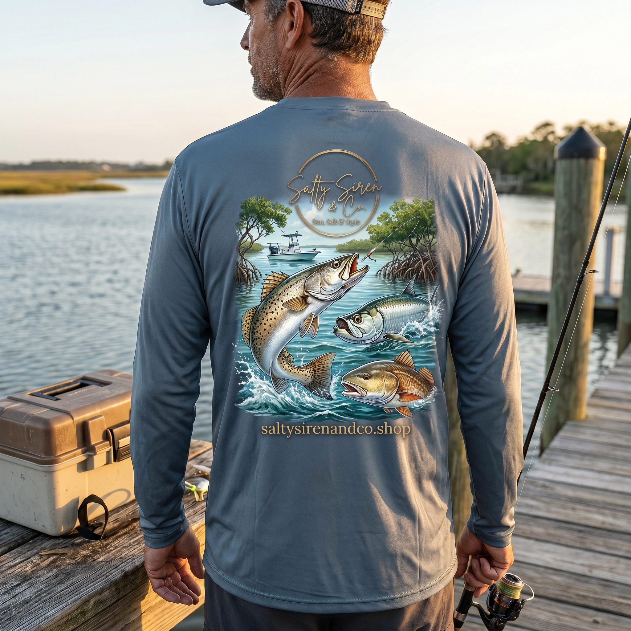 Trout, Tarpon & Red Drum Mangrove Long Sleeve – Men's