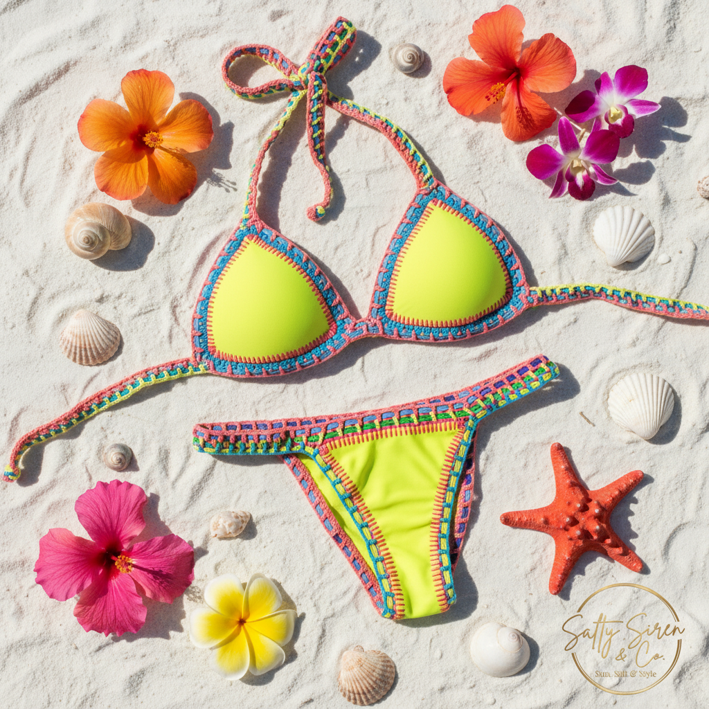 Sea Weave Yellow Crochet