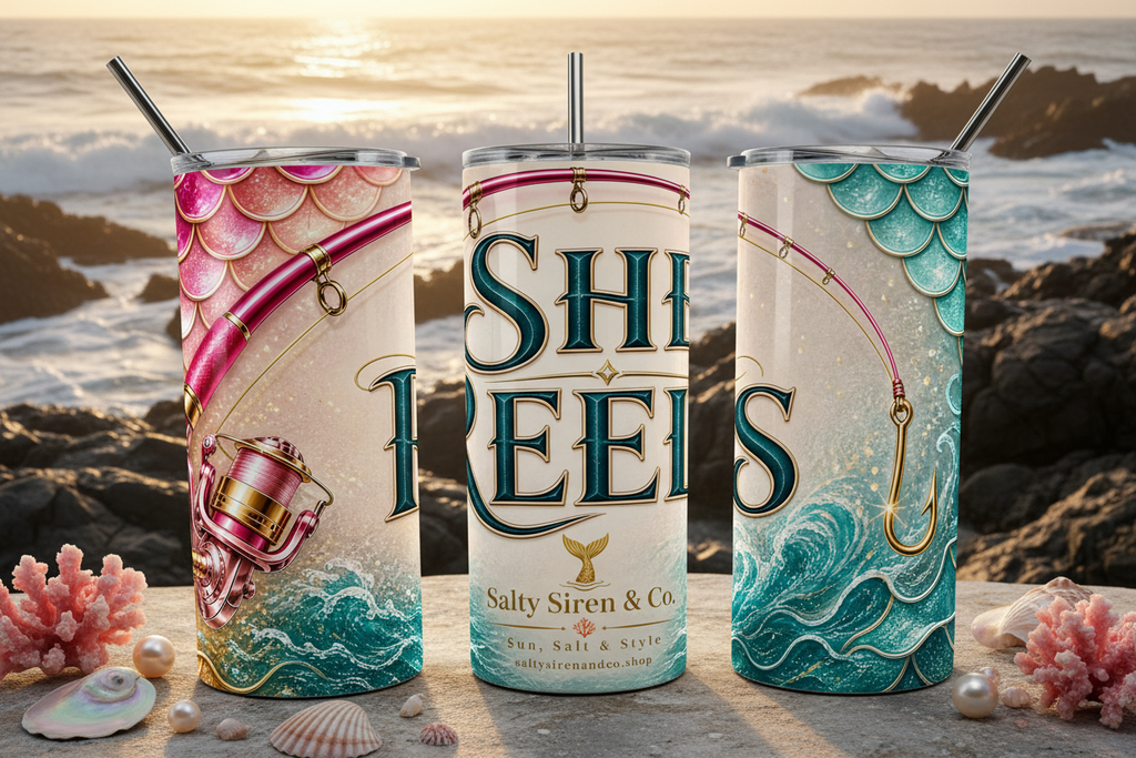 She Reels Tumbler Mockup