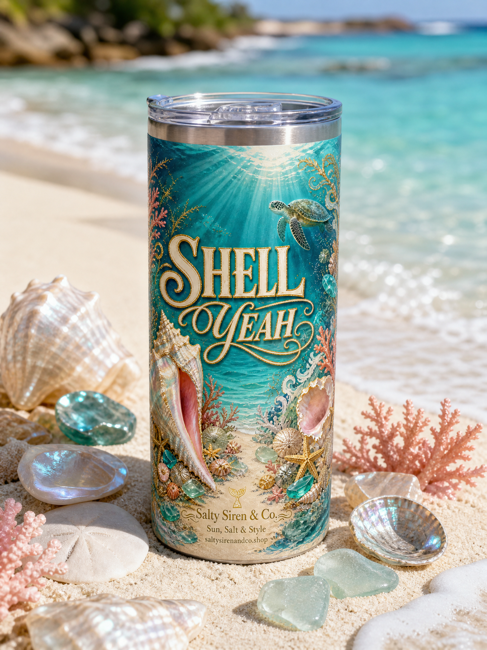 Shell Yeah Tumbler — Salty Siren & Co.