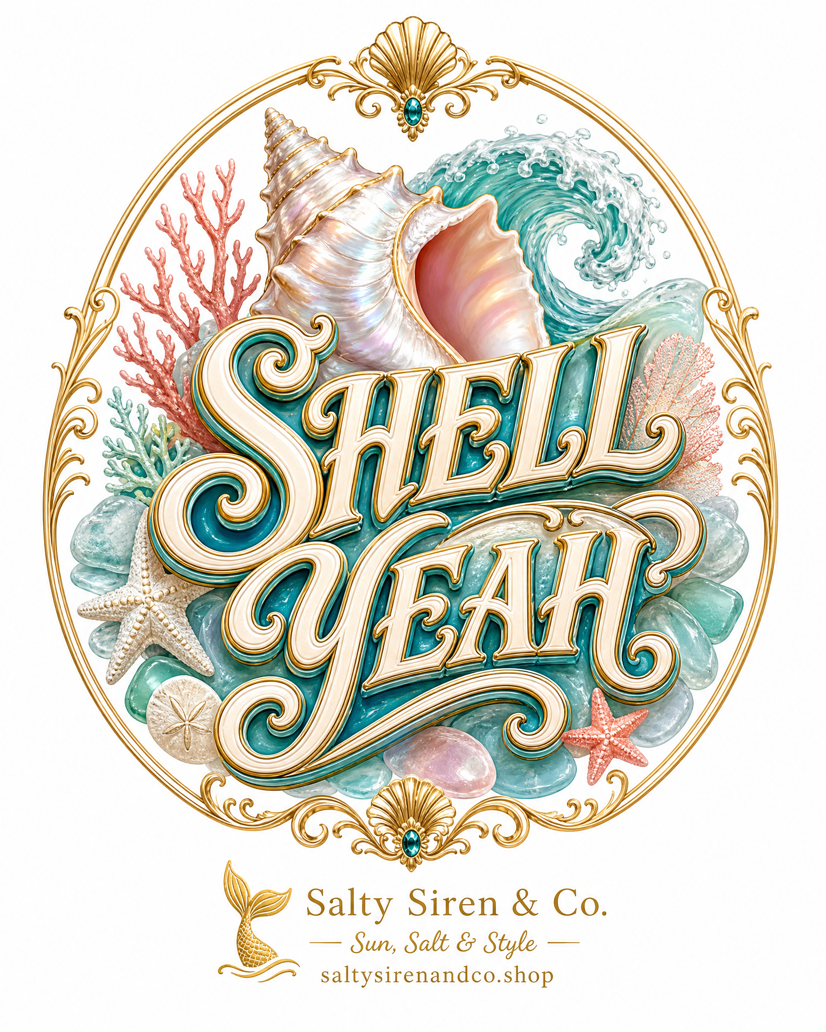 Shell Yeah Tumbler — Salty Siren & Co.