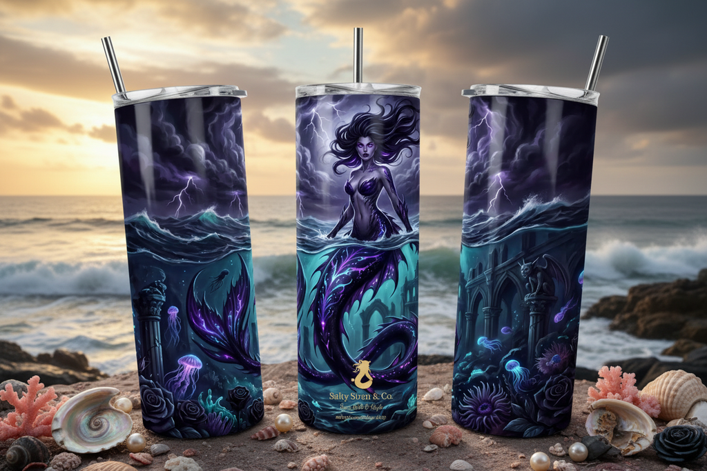 Storm Siren 20oz Tumbler - Three Panel Mockup