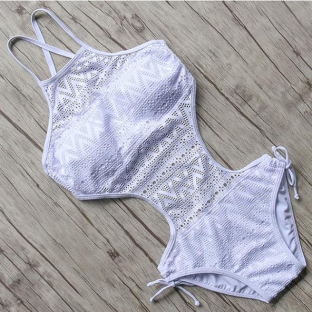 Monokini Lace Backless Swimsuit