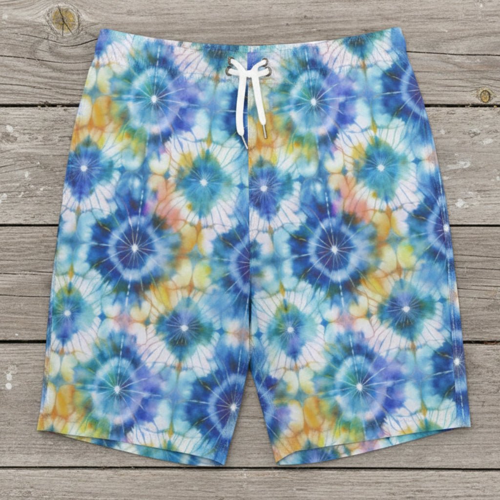 Men's Board Shorts | Shibori-Tie-Dye Print