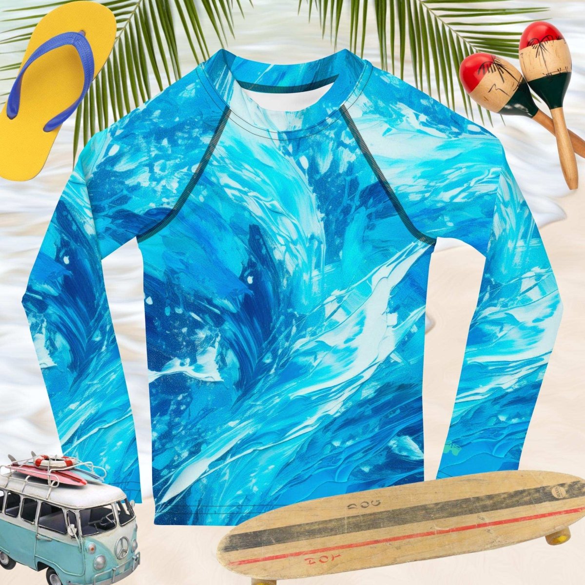 Surfer Kids Rag Dolled Rashie 🤙