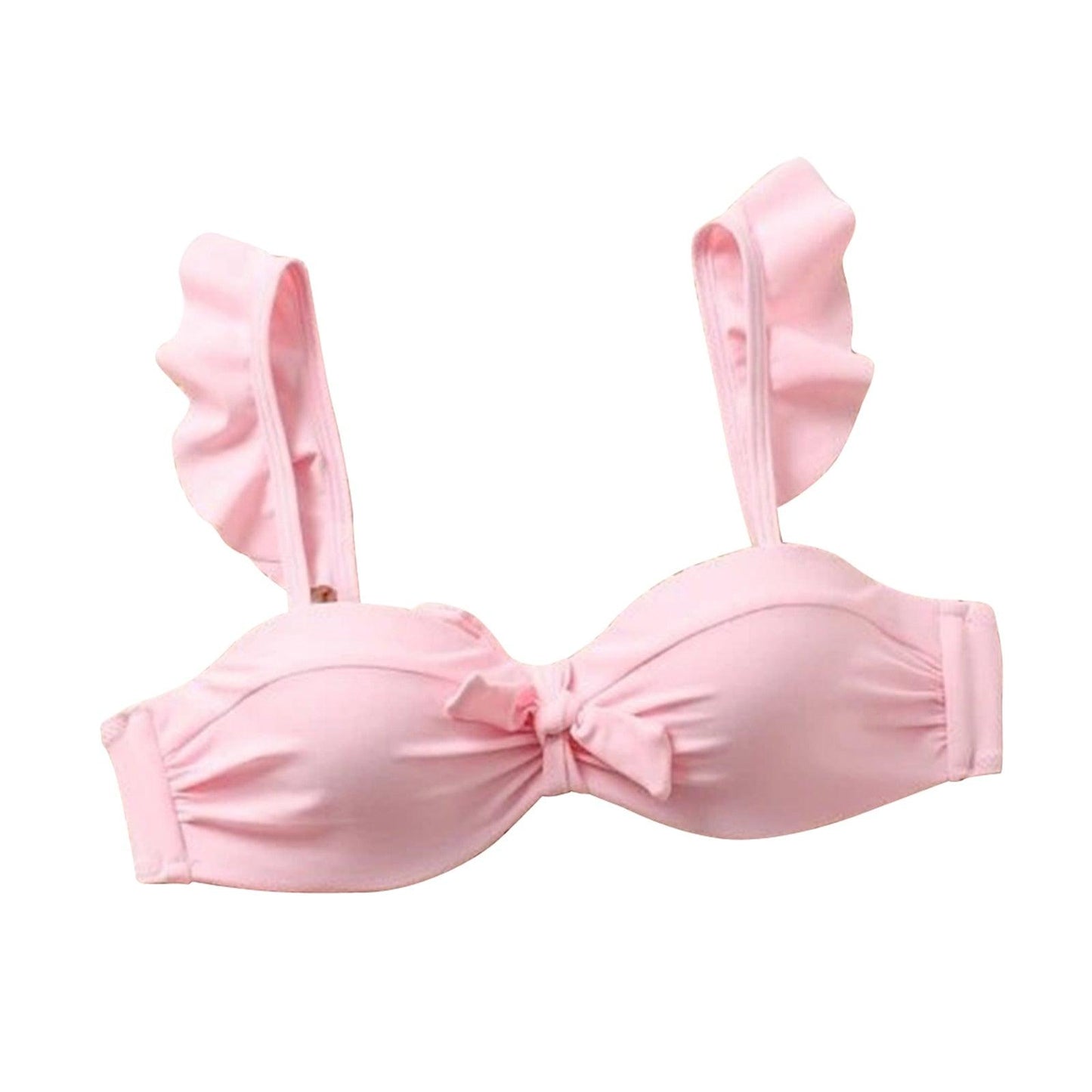 "Flamingo Bay – Ruffle Strap Bow Bikini Set"