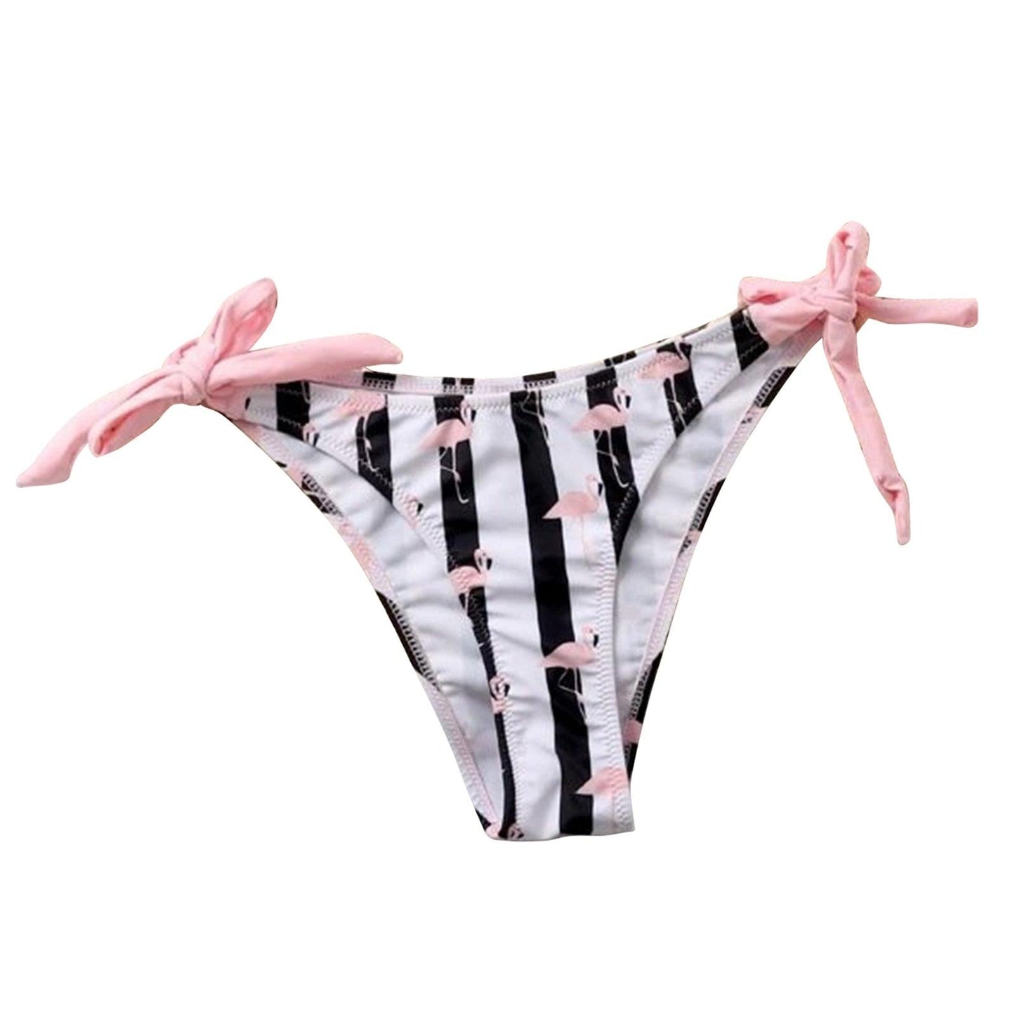 "Flamingo Bay – Ruffle Strap Bow Bikini Set"