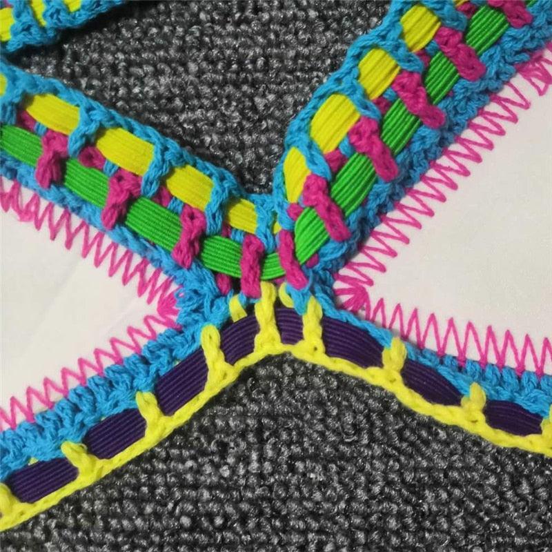 "Driftwood – Handmade Knit Halter Triangle Bikini Set"