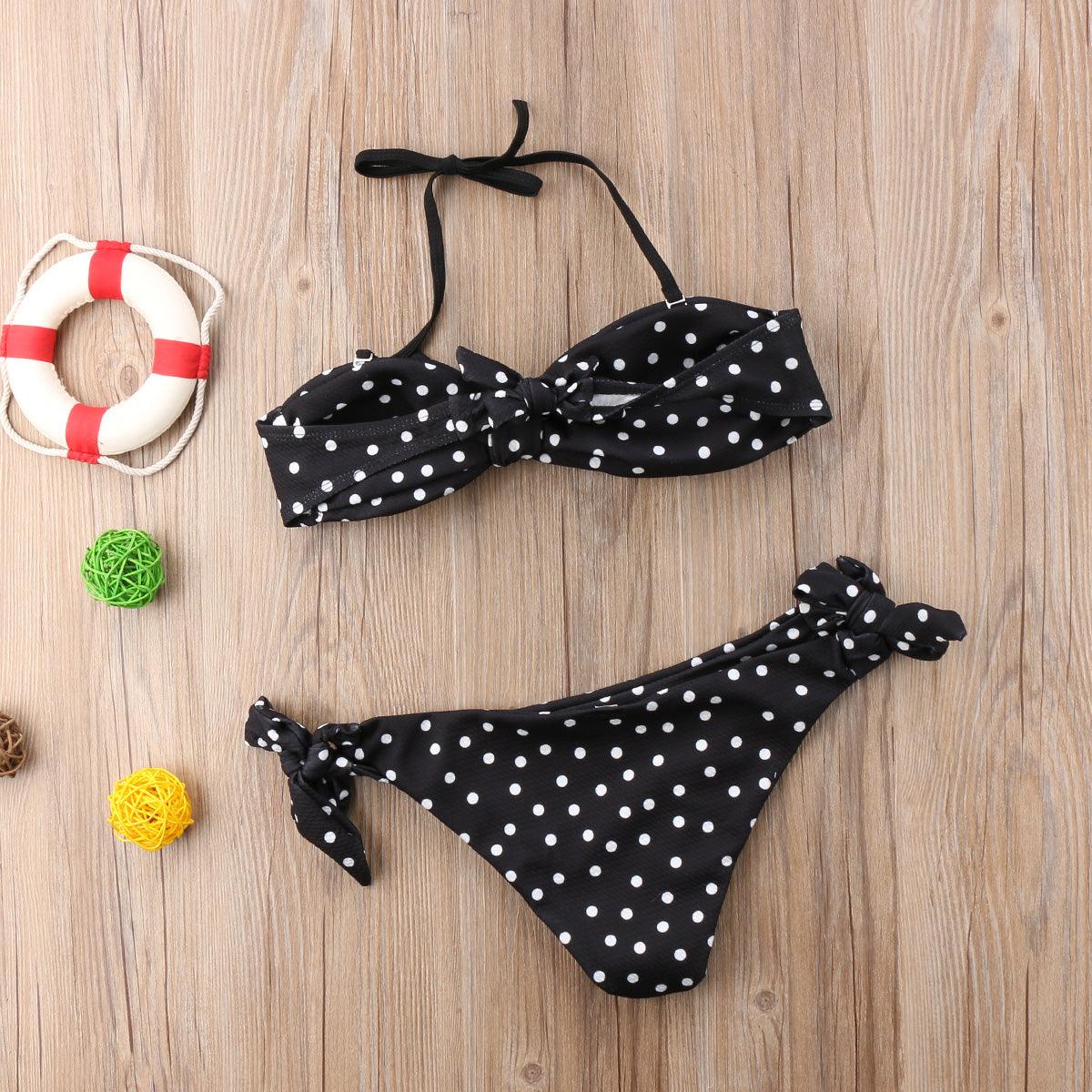"Sunfish – Polka Dot Bow Bandeau Bikini Set"