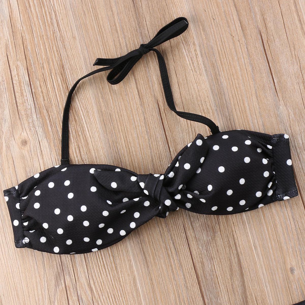 "Sunfish – Polka Dot Bow Bandeau Bikini Set"