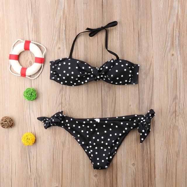 "Sunfish – Polka Dot Bow Bandeau Bikini Set"