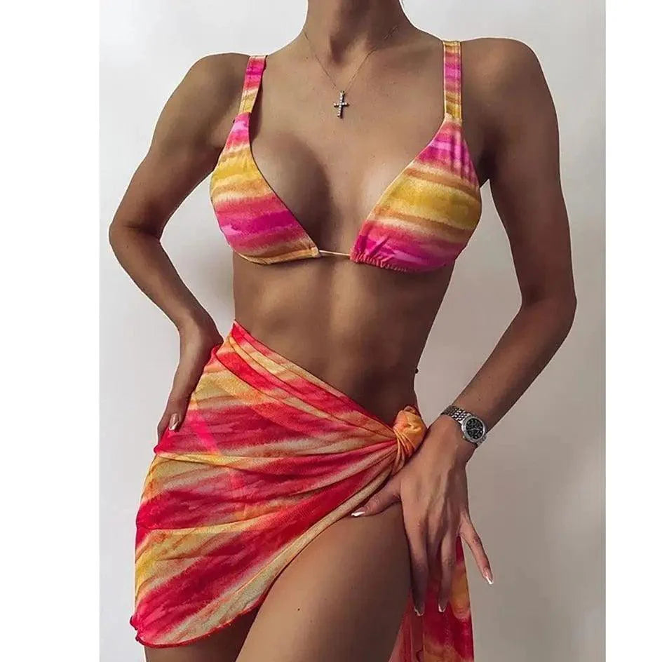Women Swimsuit High Quality Brazilian-Style Bikinis Set Swimwear Female Bathing Suit 3 Piece Set Swimsuits
