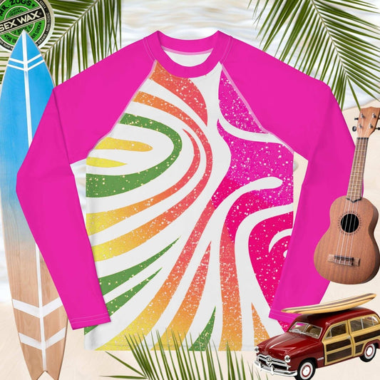 Youth Rash Guard | Coral Abstract Art | Sun Rashie